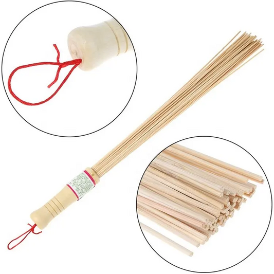 Natural Bamboo Pat Fitness Sticks Body Massage with Wood Handle
