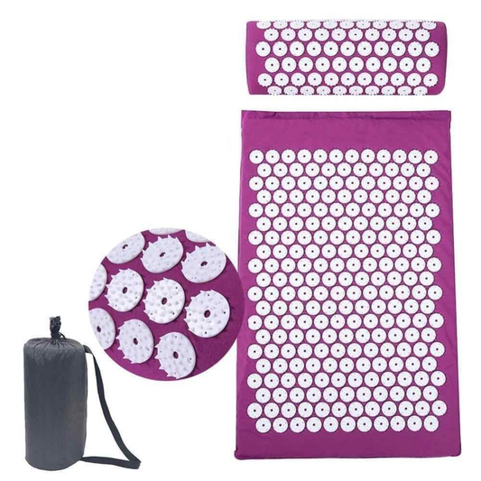 Acupressure Exercise Yoga Mat and Pillow Set