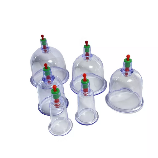 Plastic(PC AS) Vacuum Cupping Set hijama cups 1 to 6 Size of Single Cupping Cups