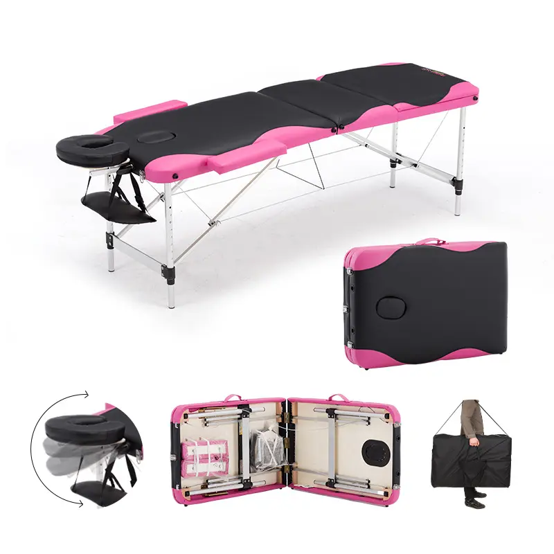 Height Adjustable Lightweight Portable Massage Bed Massage Table For SPA Beauty